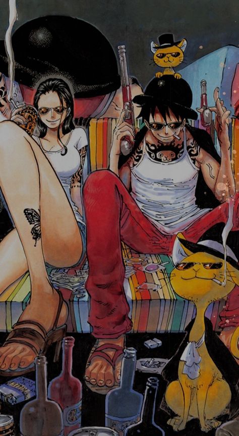 Robin and Luffy with new cool outfits Luffy And Robin, Luffy Outfits, Robin Outfit, One Piece Chapter, One Piece Ace, Fire Art, One Piece Drawing, One Piece Images, One Piece Pictures