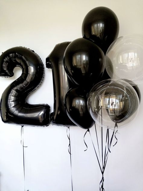 Boyfriends 21st Birthday, 21st Decorations, 21st Birthday Balloons, 21 Balloons, Guys 21st Birthday, Cartoon Birthday Cake, Party Theme Decorations, Happy Birthday Black, 21st Bday Ideas