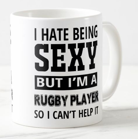 Rugby Gifts For Boyfriend, Rugby Girls, Tattoo For Boyfriend, Rugby Gifts, Rugby Player, Bf Gifts, I Cant Help It, Reno Nv, Mug Gifts