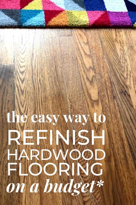 Diy Hardwood Floor, Diy Hardwood Floor Refinishing, Flooring On A Budget, Painted Hardwood Floors, Diy Hardwood Floors, Wood Floor Repair, Hardwood Floor Refinishing, Wood Floor Colors, Refinish Wood Floors