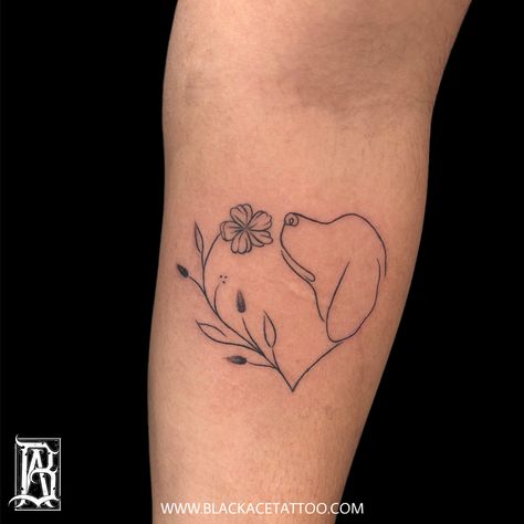 Dog lover Red Flower Tattoos, Poppy Tattoo, Dog Memorial Tattoos, Pawprint Tattoo, Poppies Tattoo, Plant Tattoo, Memorial Tattoo, Girl Tattoo, Dog Tattoo