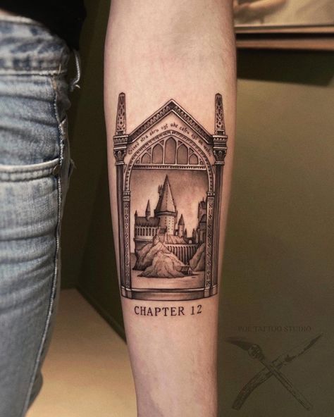 Harry Potter Mirror Tattoo, Wizarding World Tattoo, Harry Potter Tarot Card Tattoo, Harry Potter Sorting Hat Tattoo, The Burrow Tattoo, Hogwarts Express Tattoo, Mirror Of Erised Tattoo, Harry Potter Tattoo Unique, Harry Potter Tattoo Sleeve