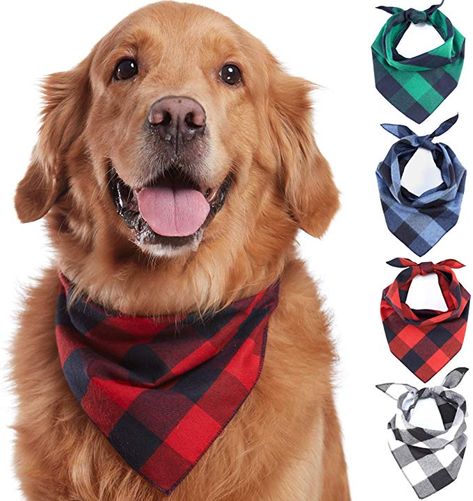 Amazon.com : Odi Style Buffalo Plaid Dog Bandana 4 Pack - Cotton Bandanas Handkerchiefs Scarfs Triangle Bibs Accessories for Small Medium Large Dogs Puppies Pets, Black and White, Red, Green, Blue and Navy Blue : Pet Supplies Buffalo Plaid Scarf, Plaid Dog Bandana, Christmas Pajama Set, Cotton Bandanas, Dog Apparel, Deer Print, Link Click, Dog Scarfs, Shih Tzus