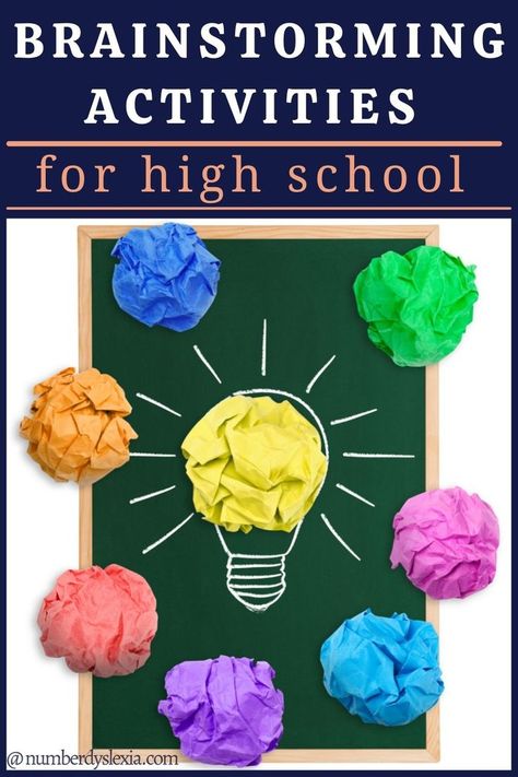 Creative Thinking Exercises, Brainstorming Ideas Creative, Activities For High School Students, Creative Thinking Activities, Activities For High School, Brainstorming Activities, Destination Imagination, Thinking Games, High School Activities