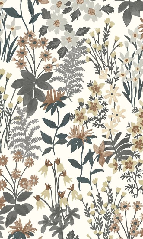 Grey Classical Flower Floral Wallpaper R9224 – Walls Republic US Floral Damask Pattern, Floral Designs Pattern, Spring Floral Pattern, Light Flower Wallpaper, Wallpaper For Room Walls, Christians Wallpapers, Wallpaper For House, Wallpaper Rooms, Neutral Floral Wallpaper