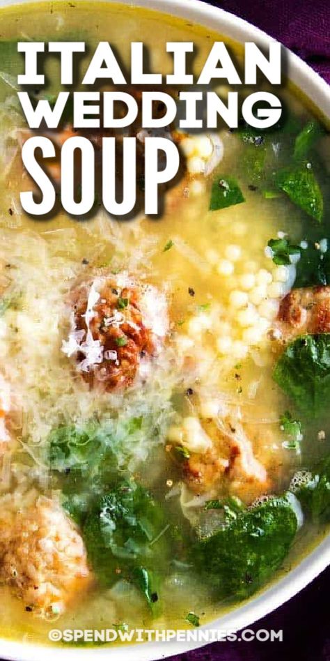 Wedding Soup With Egg, Easy Italian Wedding Soup, Soup With Meatballs, Pork Soup Recipes, Wedding Soup Recipe, Italian Soup Recipes, Italian Wedding Soup Recipe, Warm Soup Recipes, Recipe Soup