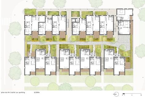 Building Design Plan, Architecture Design Presentation, Co Housing, Modular Housing, Architecture Portfolio Design, Plans Architecture, House Floor Design, Architecture Concept Diagram, Mix Use Building