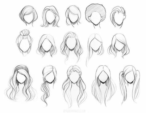 Girl Hair Drawing, Male Hairstyles, Drawing Hair Tutorial, Drawing Eyes, Drawing Hair, Hairstyle Tutorials, Hair Sketch, 캐릭터 드로잉, Hair Reference