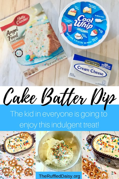 Cake Mix Dessert Dips, Funfetti Cake Batter Dip, Cake Mix Dip, Funfetti Dip, Carrot Plush, Cake Batter Dip, Lemon And Coconut Cake, Cake Dip, Angel Food Cake Mix Recipes