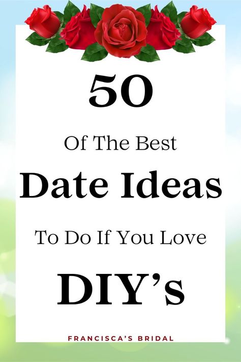 Are you looking for some creative and intimate date night ideas without even leaving the comfort of your own home? In this post, you will find 50 DIY date night ideas to do together at home that will not only bring out your creative sides, but also inspire laughter and lasting memories together! | Couple date ideas | Couple date night | Couple date ideas at home | Fun couple date ideas | Cheap couple date ideas | Couple date ideas free | Couple dates for rainy days | Outdoor date ideas | Summer date ideas | Spring date ideas | Fall date ideas | Winter date ideas |🔆#LoveStory #RomanticEncounters #HeartfeltConnections #DateNightIdeas #SoulmateSearch #FlirtyFridays #CandlelitDinners #StarryEyedMoments #LoveQuotes #DreamyDates #WhisperedPromises #AmourAdventures Diy Date Night Ideas, Date Ideas Fall, Date Ideas Winter, Spring Date Ideas, Outdoor Date Ideas, Date Night Couple, Diy Date Night, Couple Date Ideas, Couple Date Night