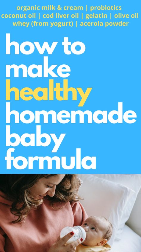 Baby Formula Recipe, Organic Baby Formula, Formula Recipes, Healthy Brands, Baby Cereal, Baby Drinks, Fostering Children, Homemade Baby, Baby Milk