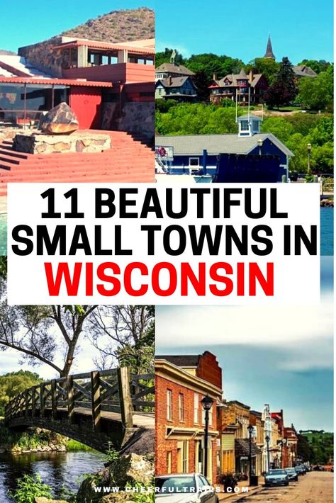 Beautiful small towns in Wisconsin Best Small Towns In Wisconsin, Wisconsin Attractions, Travel Places To Visit, Wisconsin Summer, Wisconsin Vacation, Fun Trips, Exploring Wisconsin, Travel Wisconsin, Relaxing Holiday