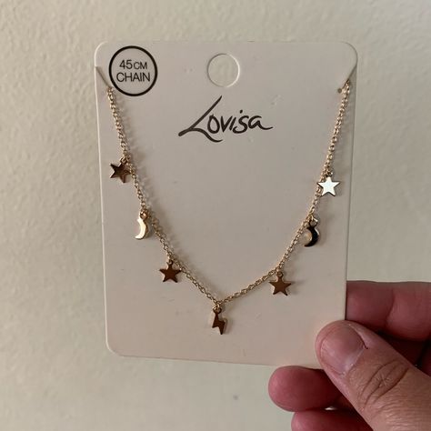 Brand New. This Is A Cute Gold Plated Sun And Moon Necklace. The Brand Is Lovisa. Super Cute. Necklace Also Has 1 Lighting Bolt In The Middle. Cute Jewelry Necklaces, Necklaces Star, Lovisa Jewellery, Necklaces Cute, Cute Necklaces, Lighting Bolt, Sun And Moon Necklace, Spider Necklace, Moon Gold