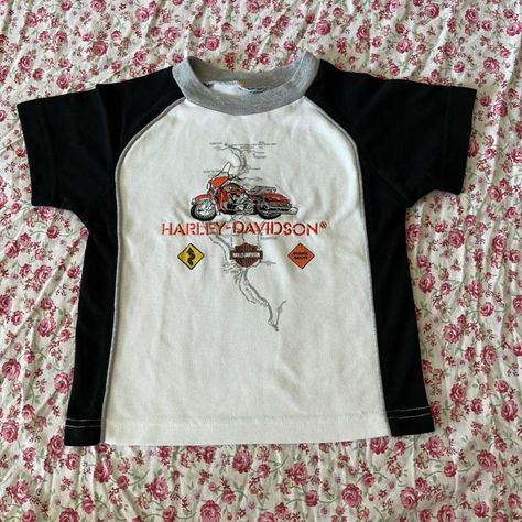 Harley Davidson Baby, Ropa Upcycling, Do Cute, Harley Davidson Tee, Estilo Hippie, 가을 패션, Dream Clothes, Looks Vintage, Baby Tee