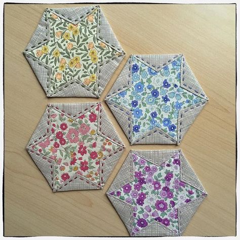 A little buying and a little making…. – Stitches of Time Hexie Projects, Hexagon Patchwork, Hexie Quilt, Make A Quilt, English Paper Piecing Quilts, Hexagon Coasters, Quilt As You Go, Hexagon Quilt, Paper Piecing Quilts