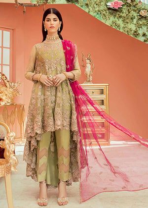 Imrozia Premium - I-133 Céraiste – LAAM Frock For Party, Chiffon Wedding Dress, Chiffon Collection, Designer Kurtis, Embroidered Chiffon, Pakistani Wedding Dresses, Stylish Party, Pakistani Dress Design, Frock Design