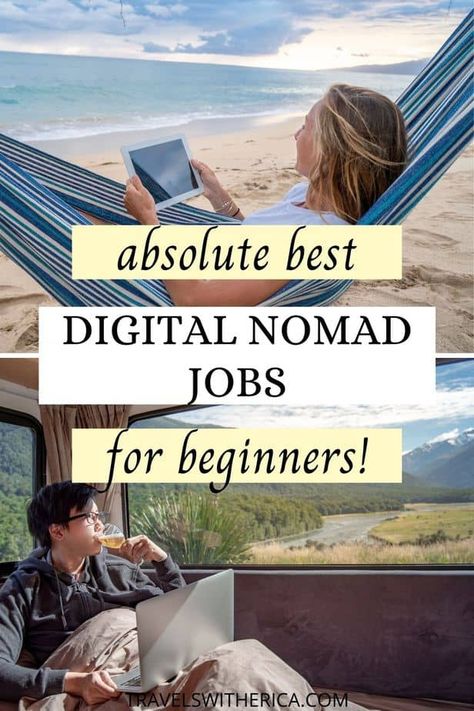 Travel While Working, Jobs To Do While Traveling, Work While Traveling, How To Become A Digital Nomad, Travel Jobs For Women, Traveling Jobs, Digital Nomad Aesthetic, Remote Jobs No Experience, Nomad Living