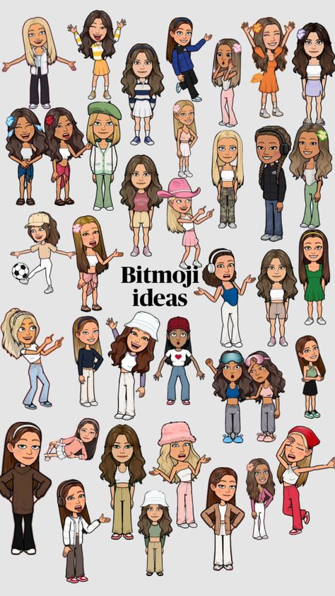 #bitmoji #bitmojioutfitideas #outfitinspo #wallpaper #art #snapchataesthetic #snapchat #snapchatfitspo Cute Bitmoji Outfits Summer, Fall Bitmoji Outfits, Pretty Bitmoji Ideas, Bitmoji Outfits Baddie, Snapchat Best Friends, Cute Snapchat Bitmoji Ideas, Snapchat Avatar, Snapchat Bitmoji, Bff Matching Outfits