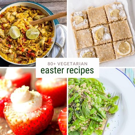 80 Vegetarian Easter Recipes Everyone Will Love Vegan Easter Dinner, Vegetarian Easter Recipes, Vegetarian Easter, Easy Easter Brunch, Vegan Easter Recipes, Asparagus Quiche, Potato Crust, Cheese Flatbread, Vegan Easter