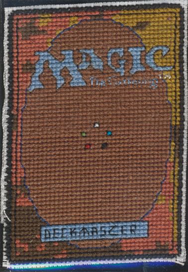 Magic the Gathering by Zemmer.deviantart.com on @deviantART Magic The Gathering Pixel Art, Mtg Cross Stitch, Magic The Gathering Cross Stitch, Mtg Crafts, Graphgan Patterns, Embellished Embroidery, Diy Geek, Geeky Cross Stitch Patterns, Geeky Cross Stitch