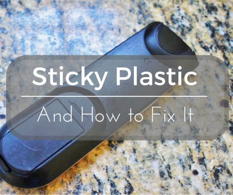 Sticky Plastic and How to Fix It | HeartWorkOrg.com Organizing Gadgets, Remove Sticky Residue, Homemade Cleaners Recipes, Sticky Back Plastic, Professional Organizers, Student Room, Diy Cleaning Solution, Cleaner Recipes, How Do You Clean