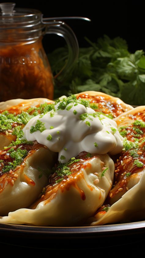 Homemade Polish pierogi Poland Food Recipes, Warsaw Poland Food, Poland Food Traditional, Polish Pierogi, Poland Food, Moroccan Mint Tea, Tagine Recipes, Polish Food, Moroccan Food