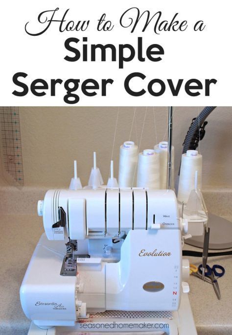 Covering your serger or sewing machine is essential. This simple tutorial will show you how to make a simple serger cover in very little time. Overlocker Tips, Serger Cover, Serger Patterns, Serger Machine, Serger Projects, Serger Tips, Serger Sewing, Sewing Machine Cover, Sewing 101