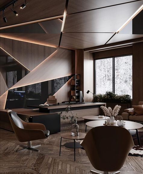 Ceo Office Design Luxury Modern, Ceo Office Design Luxury, Lawyer Office Design, Luxurious Home Office, Korean Apartment Interior, Offices Interior, Small Office Design Interior, Small Office Design, Industrial Office Design