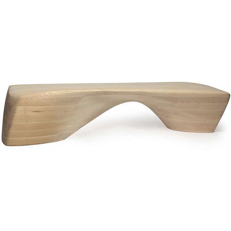 Rare And Sculptural Ordrupgaard Bench By Zaha Hadid | From a unique collection of antique and modern benches at http://www.1stdibs.com/furniture/seating/benches/ Zaha Hadid Design, Architectural Association, Sculptural Chair, Block Of Wood, Unusual Furniture, Public Seating, Modern Bench, Show Room, Zaha Hadid