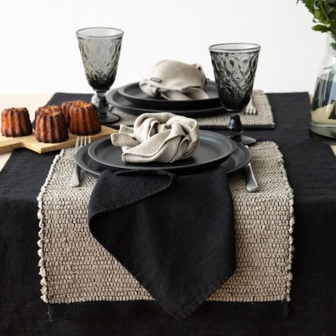 Linen is versatile, and this hand-woven Lara design proves it. The 100% linen placemat is hard-wearing and is perfect for dressing up your breakfast or lunch table. Hand-woven placemat are made in eco- friendly way using fabric waste. These placemats are produced with looms which are older than 100 year. Available in off white with white threads, natural with black tread and all other colours from Lara colour book are available with natural thread. Available size:  * 35 x 50cm- 14 x 18 inch * 10 Lunch Table, Scraps Of Fabric, Wedding Table Linens, Fashion Mirror, Woven Placemats, European Linens, Furniture Styles, Linen Table Runner, Linen Placemats