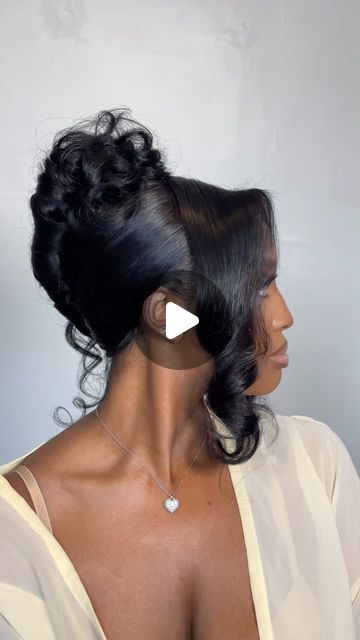 Bridal Hair Specialists on Instagram: "Words fail me; what a BRIDE! 🤩🤩🔥🥵
Bride @jessica__asah 
Hair @platinumtressesbridal 
MUA @breelliantmua" Up Do Black Women Wedding Hairstyles, Wedding Updo Hairstyles For Black Women, Wedding Hair Updo Black Women, Bridal Shower Hairstyles The Bride, Bride Hairstyles Black Women, Bridal Hairstyles Black Women, Natural Bridal Hairstyles Black Women, Wedding Updo Black Women, Bridal Hairstyles For Black Women