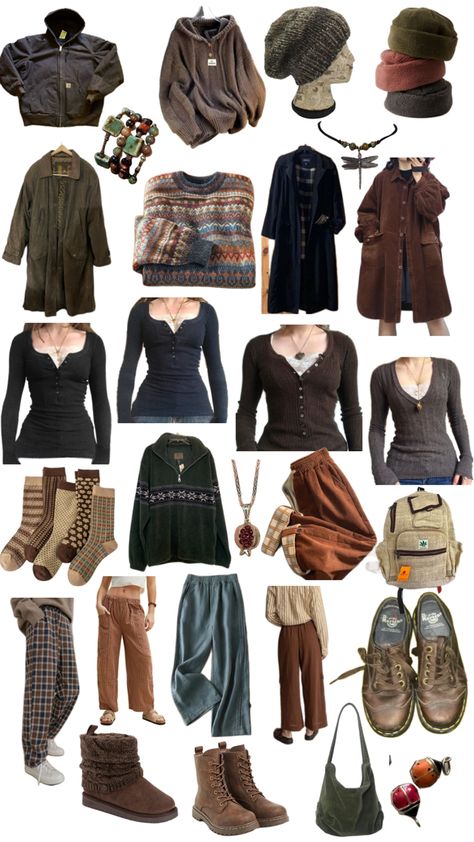 Hazel Outfit, Cabin Aesthetic Outfit, Winter Earthy Outfits, Mountain Aesthetic Outfit, Earthy Winter Outfits, Cute Warm Winter Outfits, Whimsical Fits, Cottagecore Winter Outfits, Cabincore Aesthetic