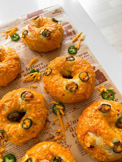 » Cheddar Jalapeño Bagels Jalapeno Cheddar Bagels Recipe Homemade, Jalapeño Cheese Bagels, Jalapeno Cheese Bagels, Jalepeno And Cheddar Bagels, Breakfast Baked Goods Savory, Cheddar Jalapeño Bagels, Jalapeno Cheddar Bagels, Jalapeno Bagels Recipe, Jalapeño Bagel