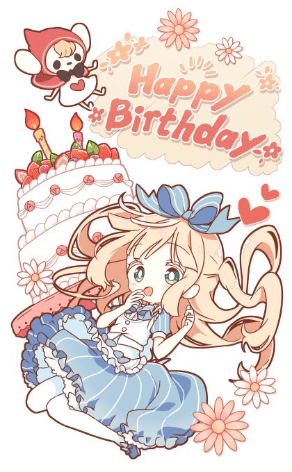 HONWAKA Alice BIG Sticker – LINE stickers | LINE STORE Anime Birthday Drawing, Happy Birthday Drawing Anime, Happy Birthday Anime Art, Anime Birthday Art, Draw Happy Birthday, Cute Happy Birthday Drawings, Drawing Happy Birthday, Chibi Birthday, Happy Birthday Drawing