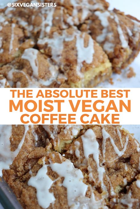 Vegan Coffee Cake, Vegan Coffee, Vegan Baking Recipes, Vanilla Icing, Coffee Cake Recipes, Vegan Dessert, Fun Baking Recipes, Vegan Dinner, Vegan Dessert Recipes