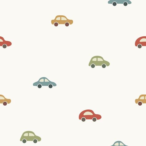 Simple Kids Patterns, Car Pattern Design, Baby Prints Pattern Design, Baby Boy Wallpaper, Motif Vector, Premium Vector Cartoon, Car Nursery, Cartoon Cars, Car Pattern