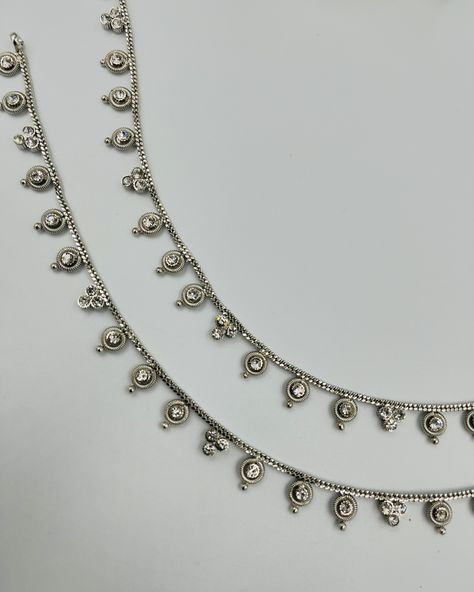 Silver anklets ❤️ Location: Calgary, Alberta 🇨🇦 We offer in-person and video call appointments. To place an order, please DM, text, or WhatsApp us a picture of the piece 📱. We provide a wide variety of Indian jewelry and offer wedding accessories for rent, including Jago, Mayian fatti, Mayiaan chunni, etc. We offer shipping to Canada 🇨🇦 and USA 🇺🇸. Free shipping is available on orders over $150. Hashtags: #yyc #elegantbydeep #reels #bridaljewellery #oxidisedjewellery #surrey #vancouverpho... Indian Anklets Silver, Indian Anklets, Anklets Silver, Anklets Indian, Calgary Alberta, Silver Anklets, Oxidised Jewellery, Video Call, Calgary