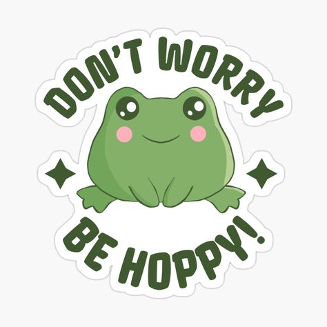 Silly Drawings, Frog Stickers, Kawaii Sticker, Cute Puns, Text Tee, Frog Design, Sticker Cute, Kawaii Stickers, Cute Frogs