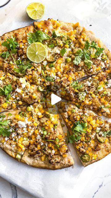 Zuliya Khawaja | Naturally Zuzu on Instagram: "Elote 🌽 pizza anyone? Corn on a pizza is definitely better than a pineapple on a pizza. Do you agree? And this Mexican Elote inspired  #vegan corn and cauliflower pizza is a complete game changer. Made this for dinner and everyone was blown away. Here are the ingredients:  Pre made fresh Pizza dough (I used one from @traderjoes )  1 tub of #dairyfree @boursincheese garlic and herb flavor also from Trader Joe’s  1 cup of roasted cauliflower florets (cut the cauliflower in small florets, drizzle with oil and roast at 400 F for 15 min) 1 jalapeño sliced  1 cup of fresh or frozen corn  1/3 cup chopped green onions  1/2 cup vegan feta from @followyourheart  Tajin  Handful of cilantro  Method: Preheat your oven or BBQ at 400F. If you are using your Elote Pizza, Fresh Pizza Dough, Mexican Elote, Fresh Pizza, Vegan Feta, Vegan Feta Cheese, Boursin Cheese, Cauliflower Pizza, Vegan Pizza