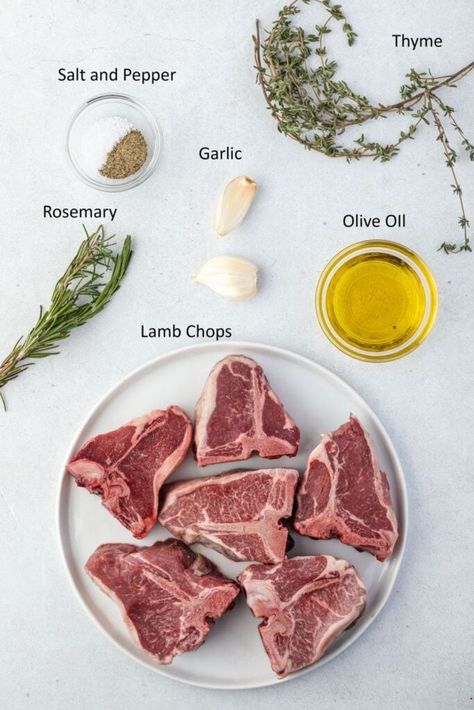 Air Fryer Lamb Chops – State of Dinner Lamb Chops In Air Fryer, Air Fryer Lamb Chops, Air Fryer Lamb, Lamb Chop Recipes, Rosemary And Thyme, Chops Recipe, Lamb Chops, Minced Garlic, Thyme