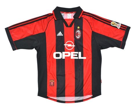 Get this iconic AC Milan retro kit on the link below. Ac Milan Retro, Arsenal Liverpool, Real Zaragoza, Sc Freiburg, Union Berlin, Retro Jersey, Team Badge, Soccer Equipment, Vintage Football