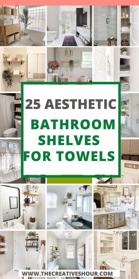 Elevate your space with chic and practical storage ideas. Explore creative ways to organize towels on stylish shelves, adding functionality and flair to your bathroom. Transform your daily routine with these smart and stylish storage solutions. #BathroomStorage #TowelOrganization #HomeDecor Shelving Ideas Bathroom, Shelves For Towels, Bathroom Shelf Decor Ideas, Bathroom Shelving Ideas, Organize Towels, Stylish Shelves, Oasis Decor, Shelf Decor Ideas, Bathroom Shelves For Towels