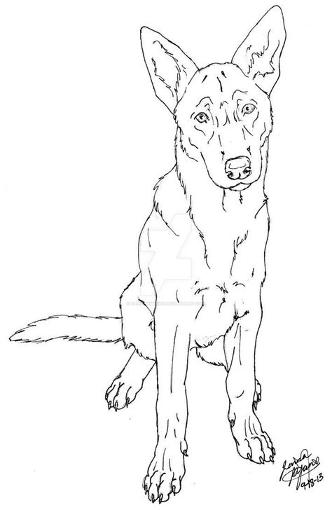 Belgian Malinois Drawing, Belgian Malinois Tattoo, Malinois Drawing, Malinois Tattoo, Dog Stencil, German Shepherd Art, Dog Coloring Book, Belgian Malinois Dog, Dog Line Art