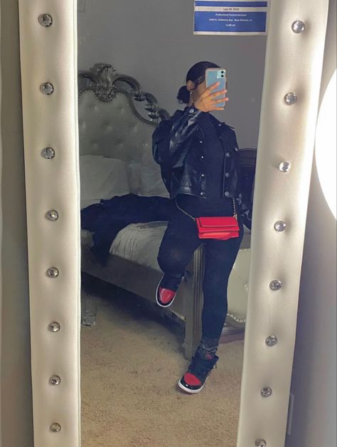 Bred Jordan 1 Outfit Women, Bred Patent 1s Outfit, Red 1s Outfit, Jubilee 11s Outfit Women, Patent Bred 1s Outfit Girl, Casual College Outfits Black, Jordan 1 Patent Bred Outfit, Jordan Outfit Black Women, Outfit With Jordan 1 Women