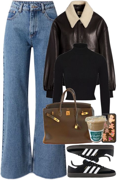 Day in New York, New York outfit ideas | New Yorker Outfit, New York Outfit Ideas, Outfit London, Ice Latte, New York Outfit, Coffee Ice, Fall Fits, New York New York, Outfit Maker