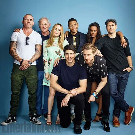 Dominic Purcell, Victor Garber, Caity Lotz, Brandon Routh, Franz Drameh, Arthur Darvill, Maisie Richardson-Sellers and Nick Zano, ‘DC’s Legends Of Tomorrow’ Legends Of Tomorrow Cast, Maisie Richardson, Nick Zano, Maisie Richardson Sellers, Legend Of Tomorrow, Legends Of Tommorow, Arthur Darvill, Dominic Purcell, Sara Lance