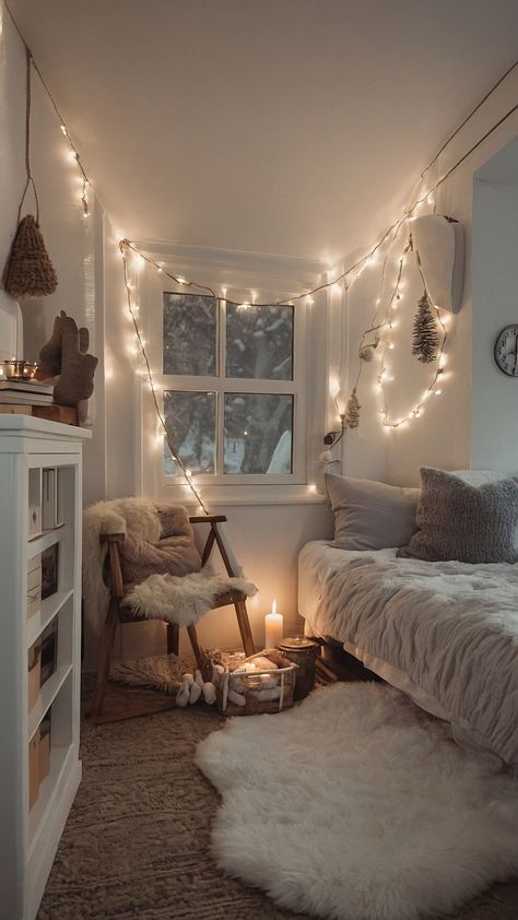 Transform your space into a cozy winter room decor haven with these unique DIY aesthetic ideas for living spaces Discover vintage vibes bohemian and rustic apartment living inspiration for a farmhouse elegant Avant-garde feel January Room Decor, Winter Room Decor Aesthetic, Cozy Winter Room, January Home Decor Ideas, Winter Room Decor, Farmhouse Elegant, Winter Room, January Decorations, Vibe Rooms