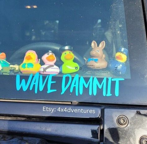 Wave Dammit | Wave Decal | 4x4 Decals | Truck Decals | Just Wave | Offroad Decals | Offroad Enthusiasts | Windshield Decal | wave damnit -  #4X4 #Dammit #damnit #Decal #Decals #Enthusiasts #OffRoad #truck #wave #Windshield Spooky Items, Preppy Car, Jeep Stickers, Jeep Decals, Pink Jeep, Jeep Wave, Jeep Ideas, Car Things, Summer Tattoo