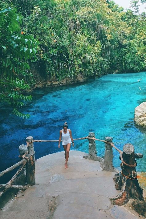 This Clear Blue River in the Philippines Is Called "Enchanted" For a Reason Mindanao Travel Brochure, Enchanted River Philippines, Hinatuan Enchanted River, Island In Philippines, Expedition Happiness, Surigao Del Sur, Enchanted River, Siargao, Travel Plan