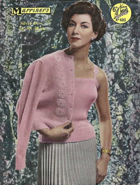 Fair Isles, Vintage Knitwear, Sleeveless Jumper, Vintage Knitting Patterns, Pdf Knitting Pattern, Twin Set, Sweater Knitting Patterns, 1950s Fashion, Retro Chic